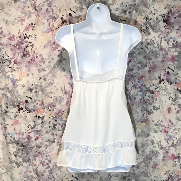 Lace Spaghetti Strap Chiffon Tank Top - Picture 6 of 8